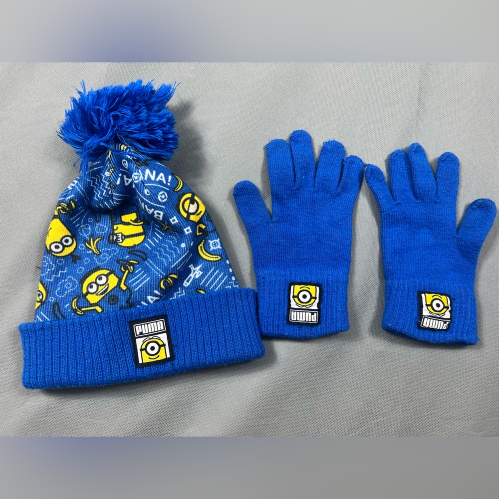 Limited Puma x Minions Beanie and Gloves set